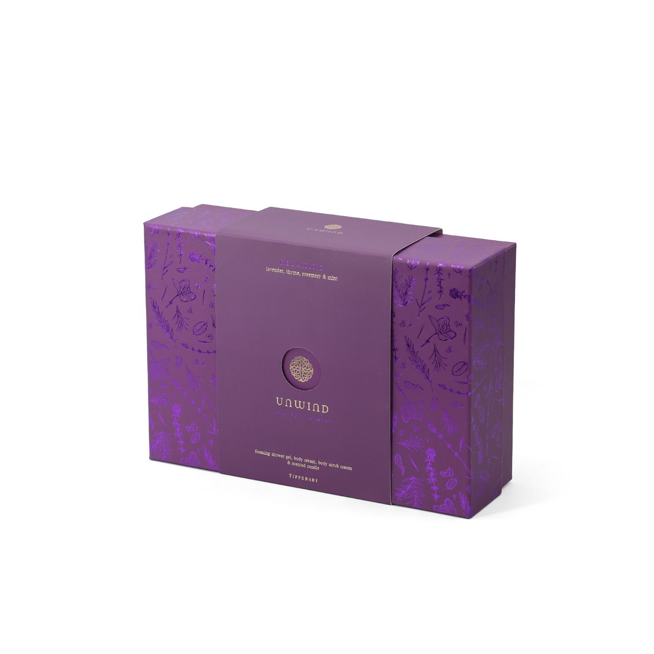 Experience the calming power of lavender-infused essence, gently transporting you to serene fields of aromatic blooms. Elevate your self-care ritual with this luxurious set featuring a foaming body gel, exfoliating body scrub, nourishing body cream, and a calming candle - designed to soothe your senses and provide a peaceful escape from the demands of the day.