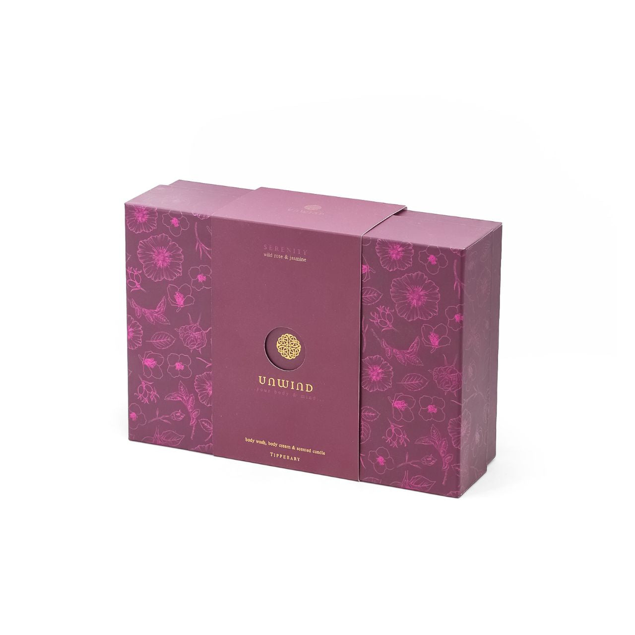 Enhance your skincare routine with the Serenity Body wash, Body cream and Candle set from our Unwind collection. Infused with the timeless fragrance of roses and jasmine, this hand wash offers a sensory journey that soothes both body and soul.