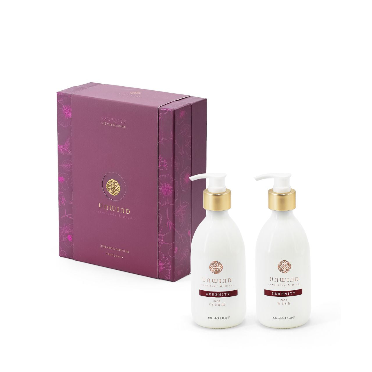 Enhance your skincare routine with the Serenity hand wash and hand cream from our Unwind collection. Infused with the timeless fragrance of roses and jasmine, this hand wash offers a sensory journey that soothes both body and soul.