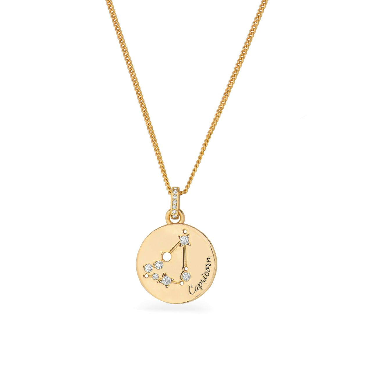 The Zodiac Collection is a perfect blend of elegance and personal significance. Crafted with precision, the gold pendant features a beautifully designed circle with each star sign, intricately engraved for a unique and meaningful touch.