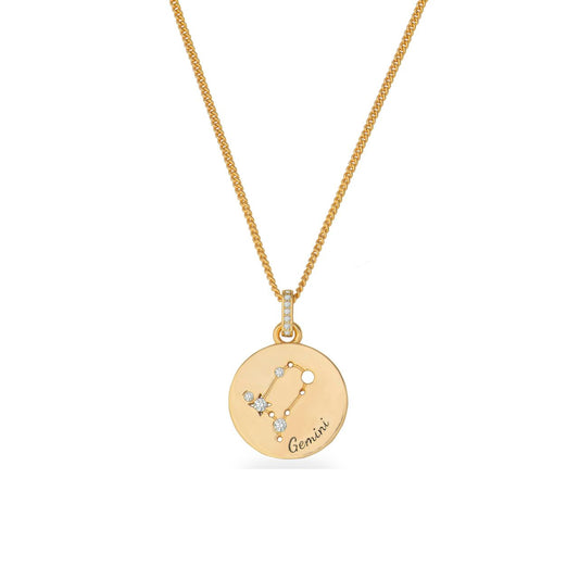 The Zodiac Collection is a perfect blend of elegance and personal significance. Crafted with precision, the gold pendant features a beautifully designed circle with each star sign, intricately engraved for a unique and meaningful touch.