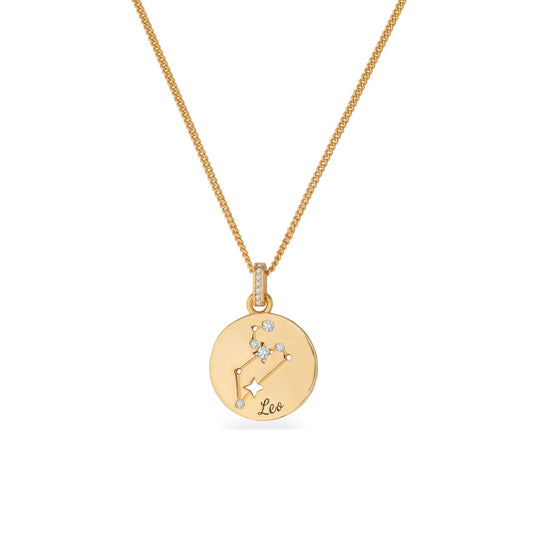 The Zodiac Collection is a perfect blend of elegance and personal significance. Crafted with precision, the gold pendant features a beautifully designed circle with each star sign, intricately engraved for a unique and meaningful touch.