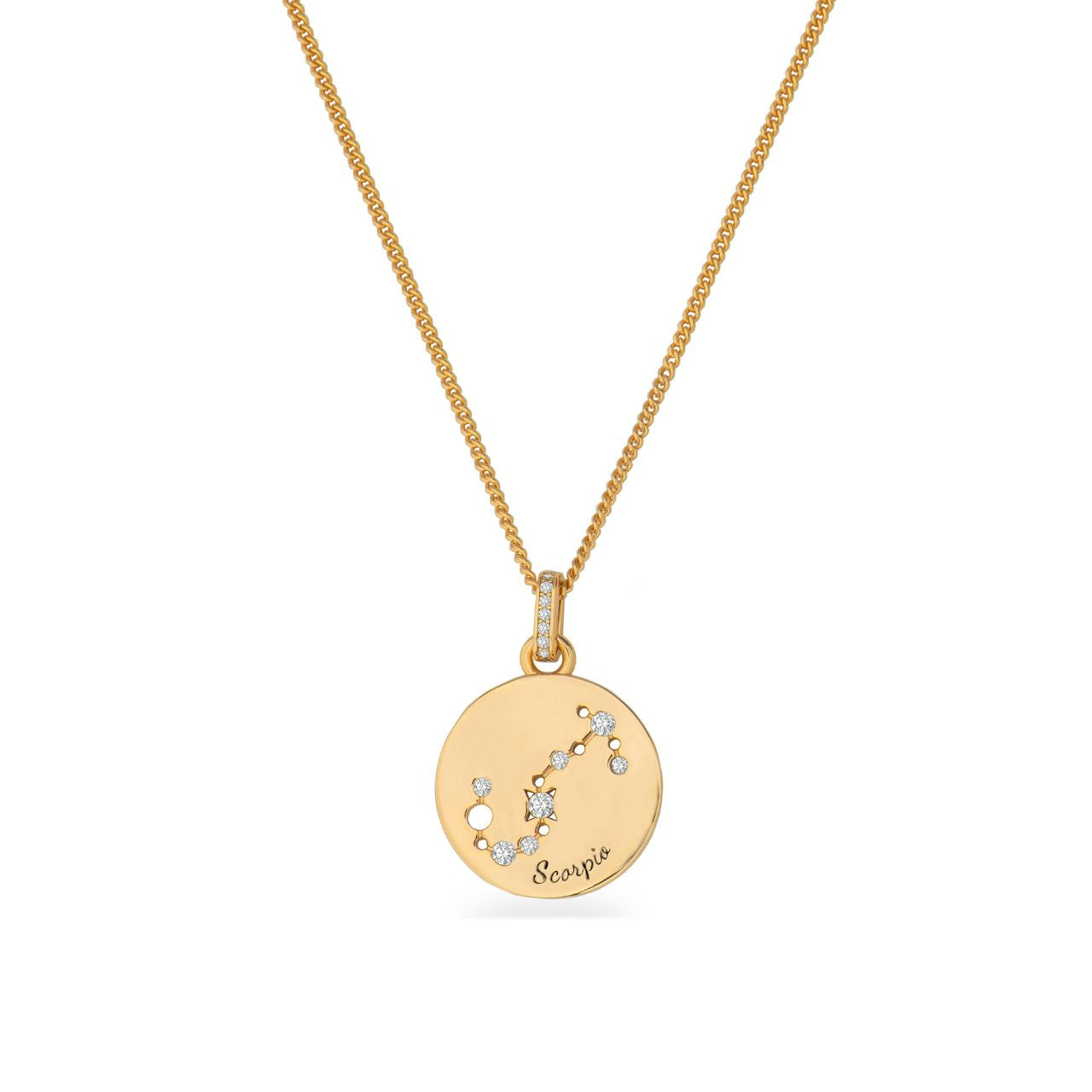 The Zodiac Collection is a perfect blend of elegance and personal significance. Crafted with precision, the gold pendant features a beautifully designed circle with each star sign, intricately engraved for a unique and meaningful touch.