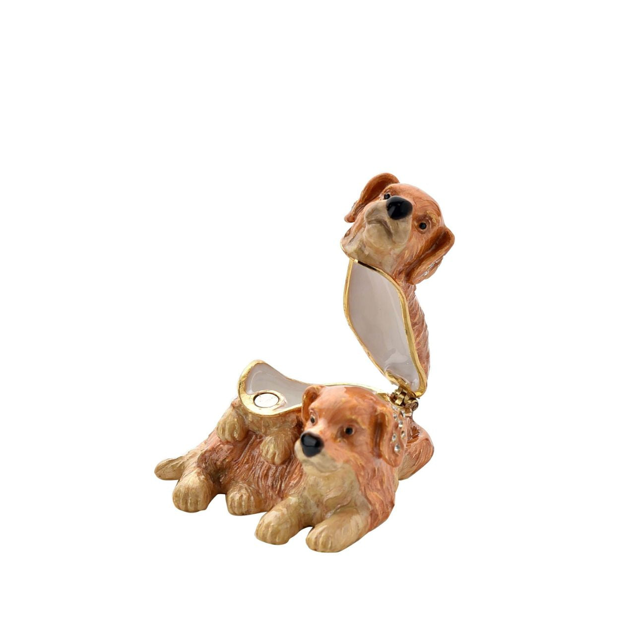 The affectionately made trinket box makes a true statement piece for any bedroom with its adorable puppy design.
