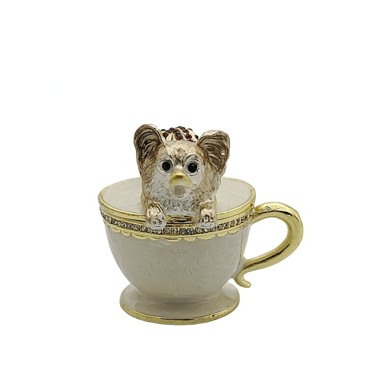 The intricate detailing brings this little canine companion to life, making it a perfect fusion of art and functionality.