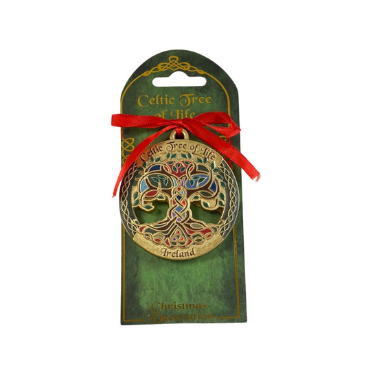 This Celtic Tree Of Life Resin Hanging Ornament is a beautiful addition to any home décor. Features intricate Celtic designs and symbolism. Hang it in your home to add a touch of Irish heritage and bring good luck. Its durable material ensures long-lasting beauty.