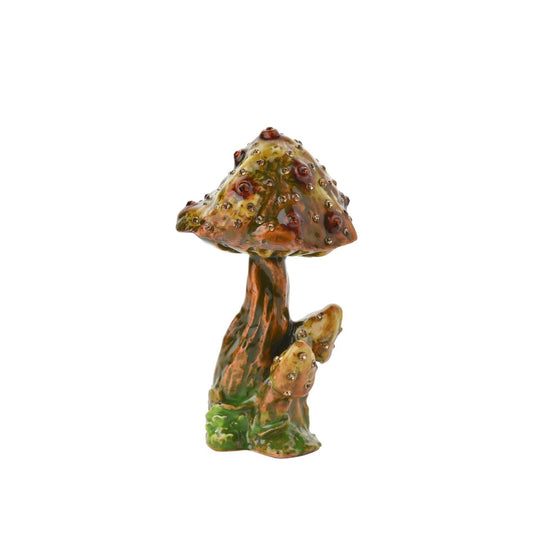 Step into the enchanting world of the Treasured Trinkets – Mushroom by STRATTON, a whimsical and meticulously crafted trinket box that captures its endearing charm.