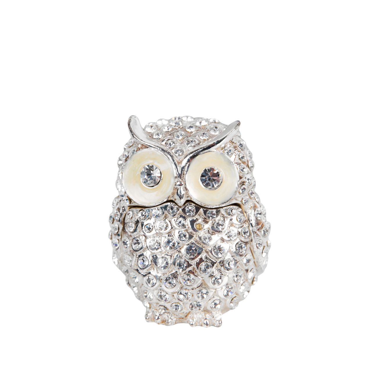 A stunning crystal encrusted owl trinket box from Treasured Trinkets.