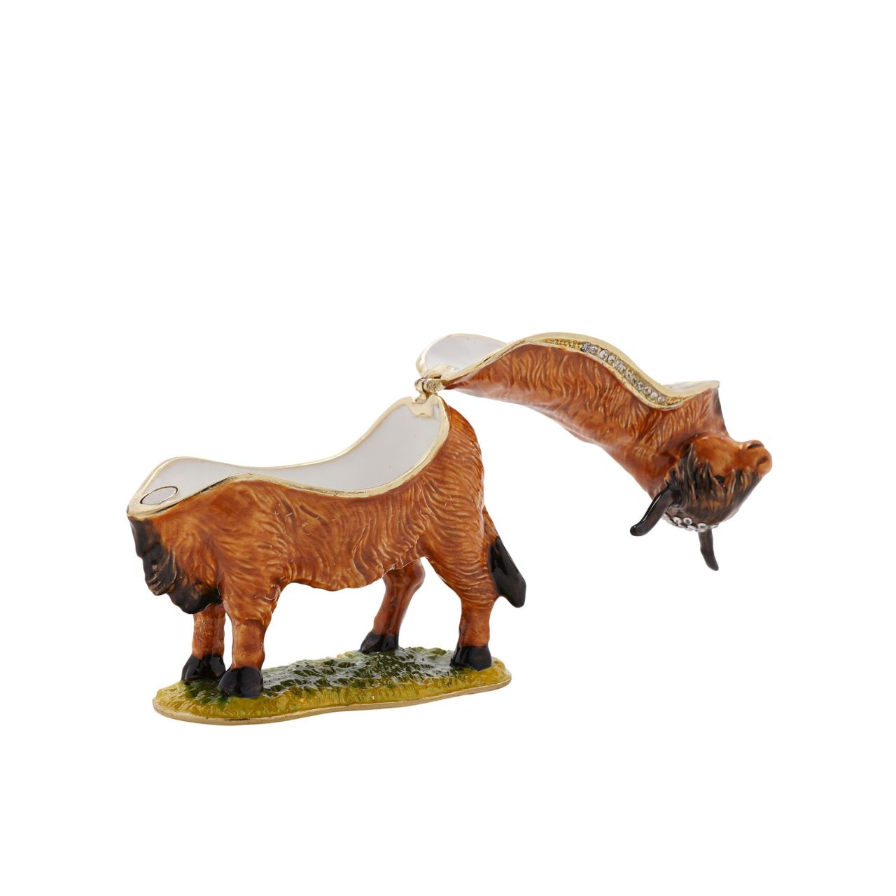 Experience the elegance of the Treasured Trinkets – Highland cow by STRATTON, a trinket box that captures the wonder of these majestic animals.