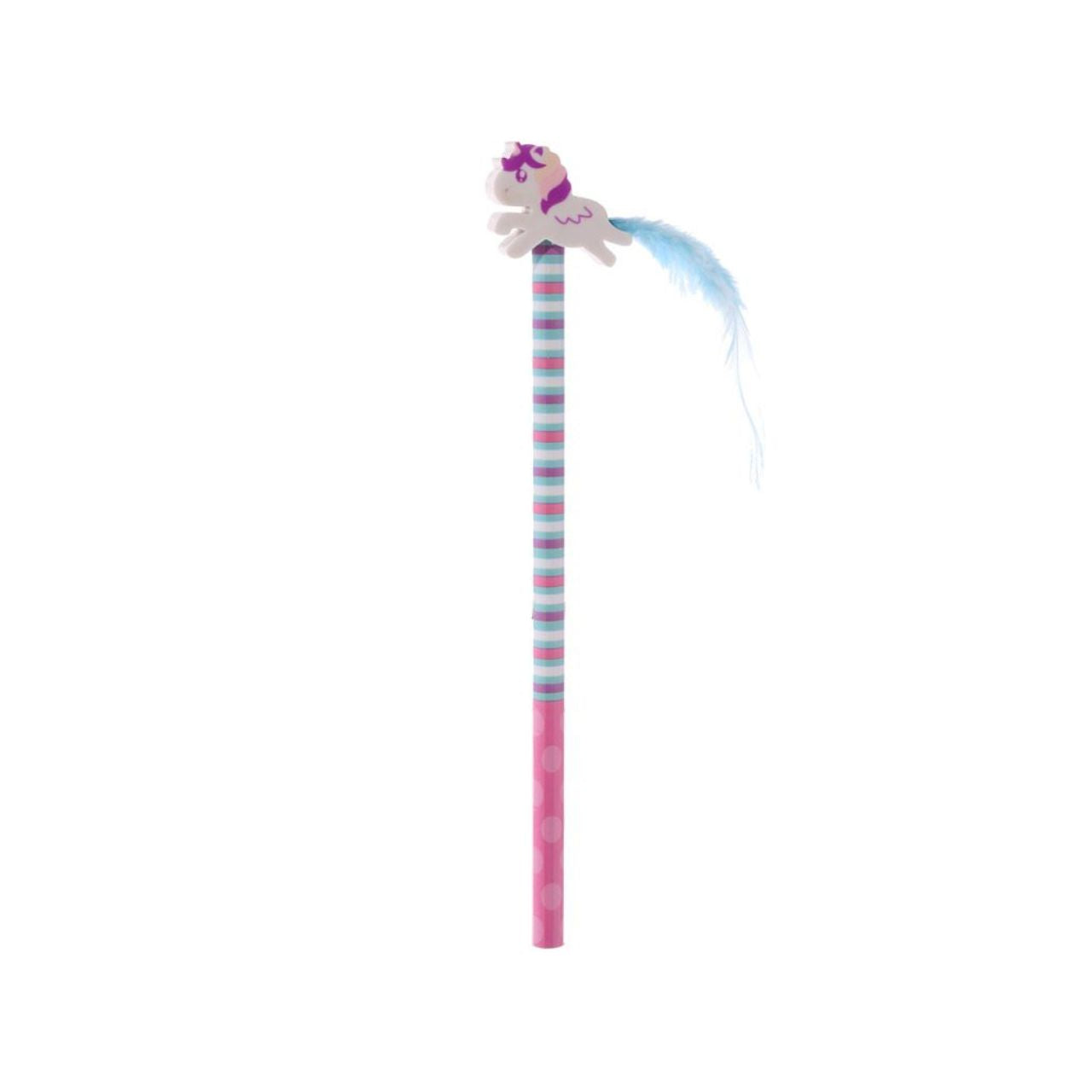 Add a touch of whimsy to your writing with our Unicorn Pencil &amp; Eraser Topper. Made for both kids and adults, this topper adds fun and function to your pencils. The topper is designed as a beautifully detailed unicorn and the eraser is perfectly shaped for easy erasing. Experience the magic of writing with our Unicorn Pencil &amp; Eraser Topper.