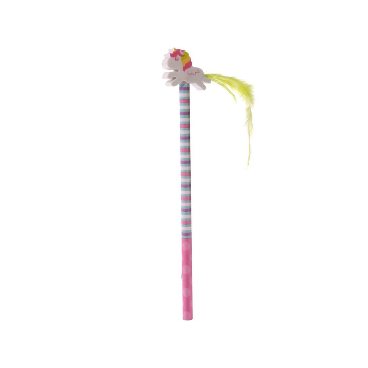 Add a touch of whimsy to your writing with our Unicorn Pencil &amp; Eraser Topper. Made for both kids and adults, this topper adds fun and function to your pencils. The topper is designed as a beautifully detailed unicorn and the eraser is perfectly shaped for easy erasing. Experience the magic of writing with our Unicorn Pencil &amp; Eraser Topper.