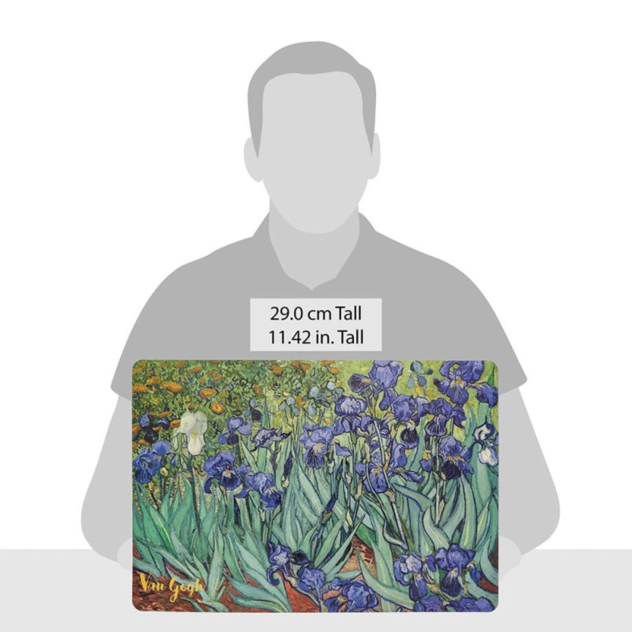 This placemat with the effigy of the famous painting "Iris" by the Dutch post-impressionist painter Vincent Van Gogh, is ideal to add an artistic touch to your table and protect your furniture.