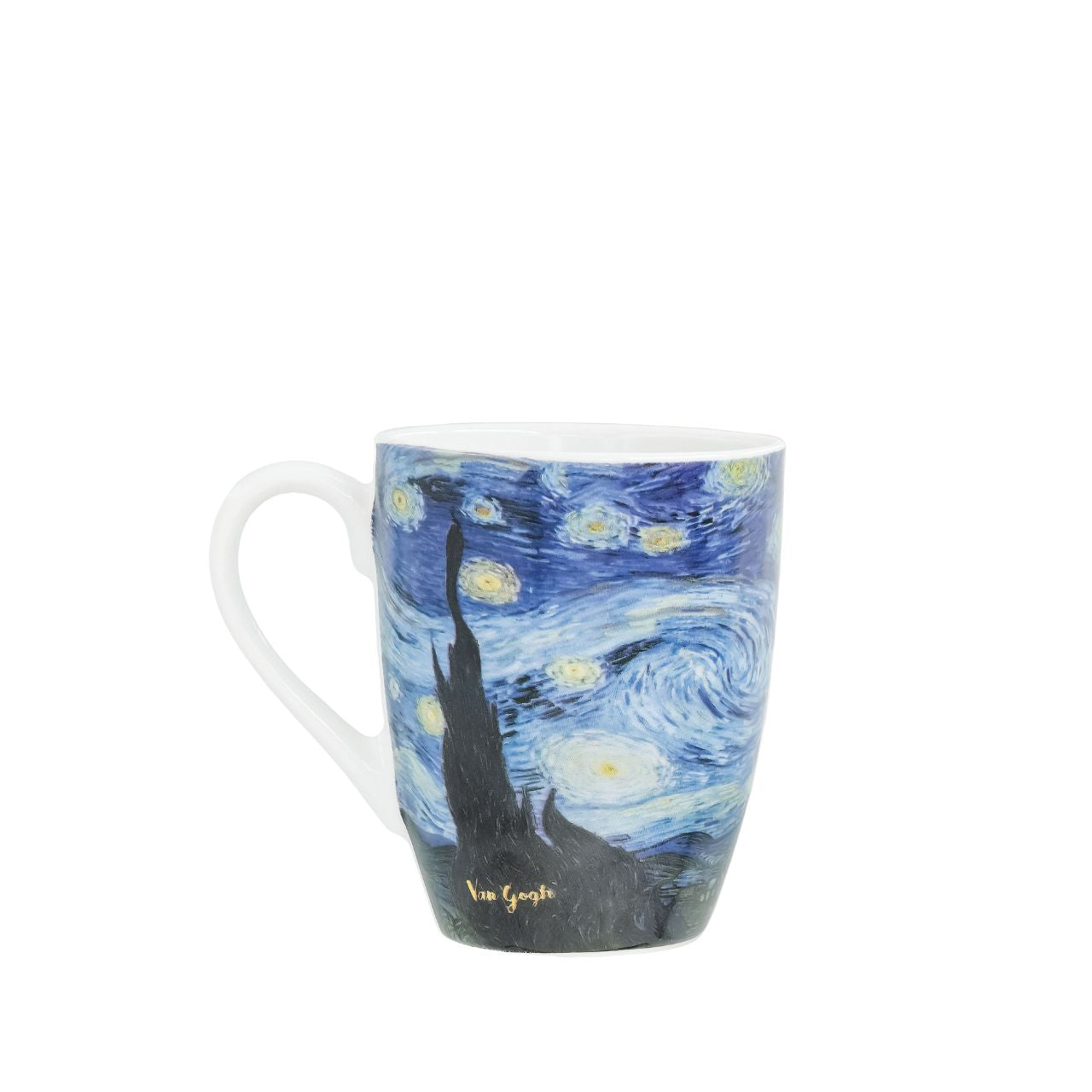 Ceramic mug with matching box, perfect for drinking your coffee or tea. After the famous painting "Starry Night" by Dutch Post-Impressionist painter Vincent Van Gogh.