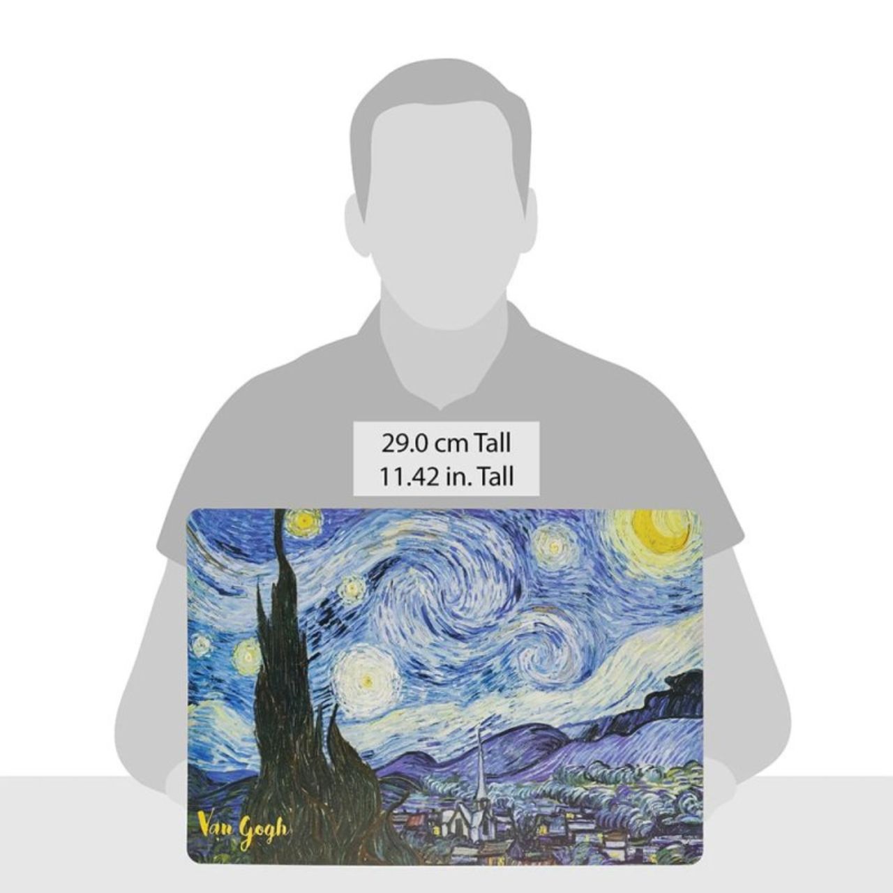 This placemat with the effigy of the famous painting "Starry Night" by the Dutch post-impressionist painter Vincent Van Gogh, is ideal to add an artistic touch to your table and protect your furniture.