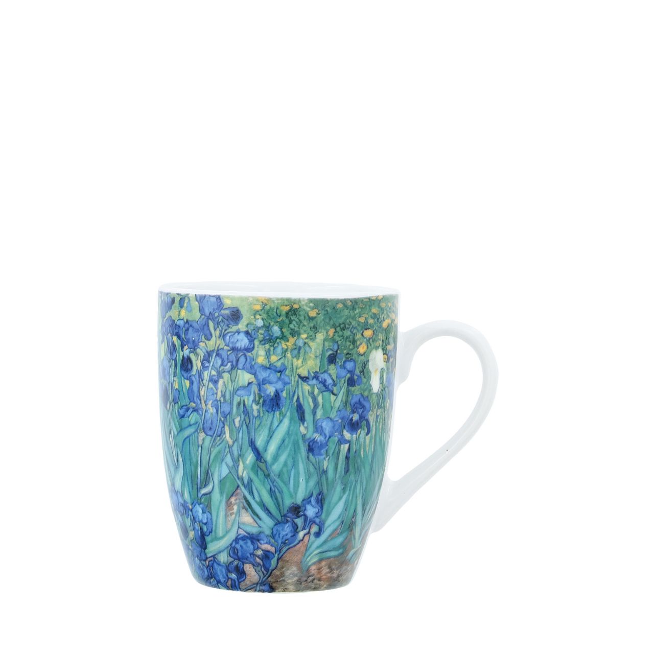 Ceramic mug with matching box, perfect for drinking your coffee or tea. After the famous painting "Iris" by Dutch Post-Impressionist painter Vincent Van Gogh.