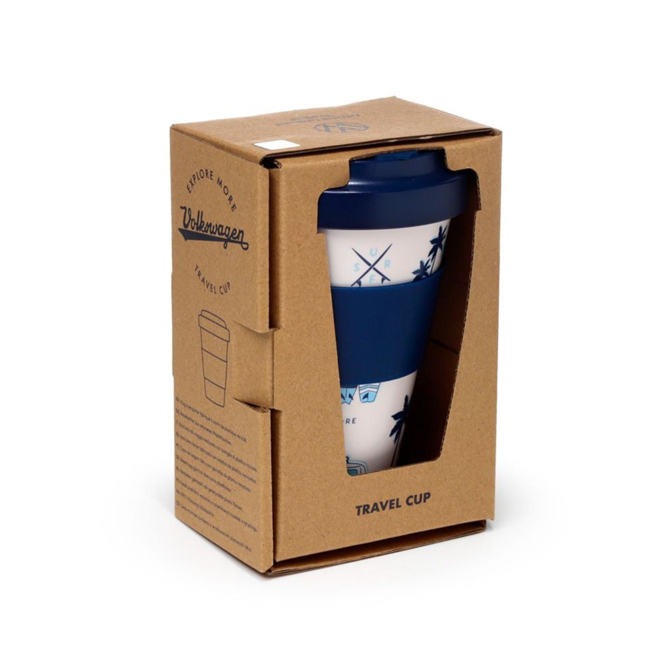 Embrace your adventurous spirit with the Volkswagen VW T1 Camper Bus Explore More Travel Mug. With a spacious 400ml capacity, this travel mug is perfect for long road trips or exploring the outdoors. Its classic design and durable construction make it a reliable companion for all your adventures.