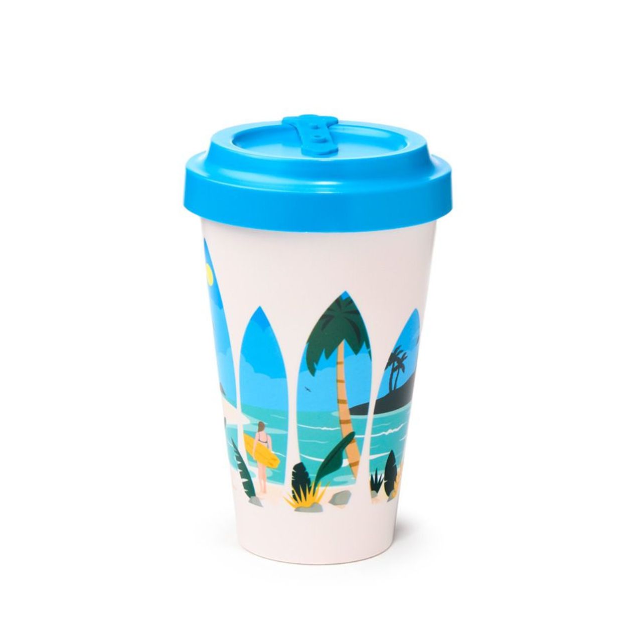 This Volkswagen VW T1 Camper Bus Waves are Calling Travel Mug holds 400ml of your favorite beverage. Its iconic design will transport you to days of carefree travel. Made from durable materials, it is perfect for both adventures and everyday life. Take a sip and hit the road!