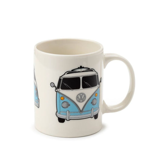 Volkswagen VW T1 Camper Bus Surf Begins Porcelain Mug  This Volkswagen VW T1 Camper Bus mug is perfect for any fan of classic vehicles: its premium porcelain construction is durable yet lightweight for easy handling, and the dishwasher-safe design makes cleaning a breeze. Enjoy your favourite beverage with its stylish and timeless design.