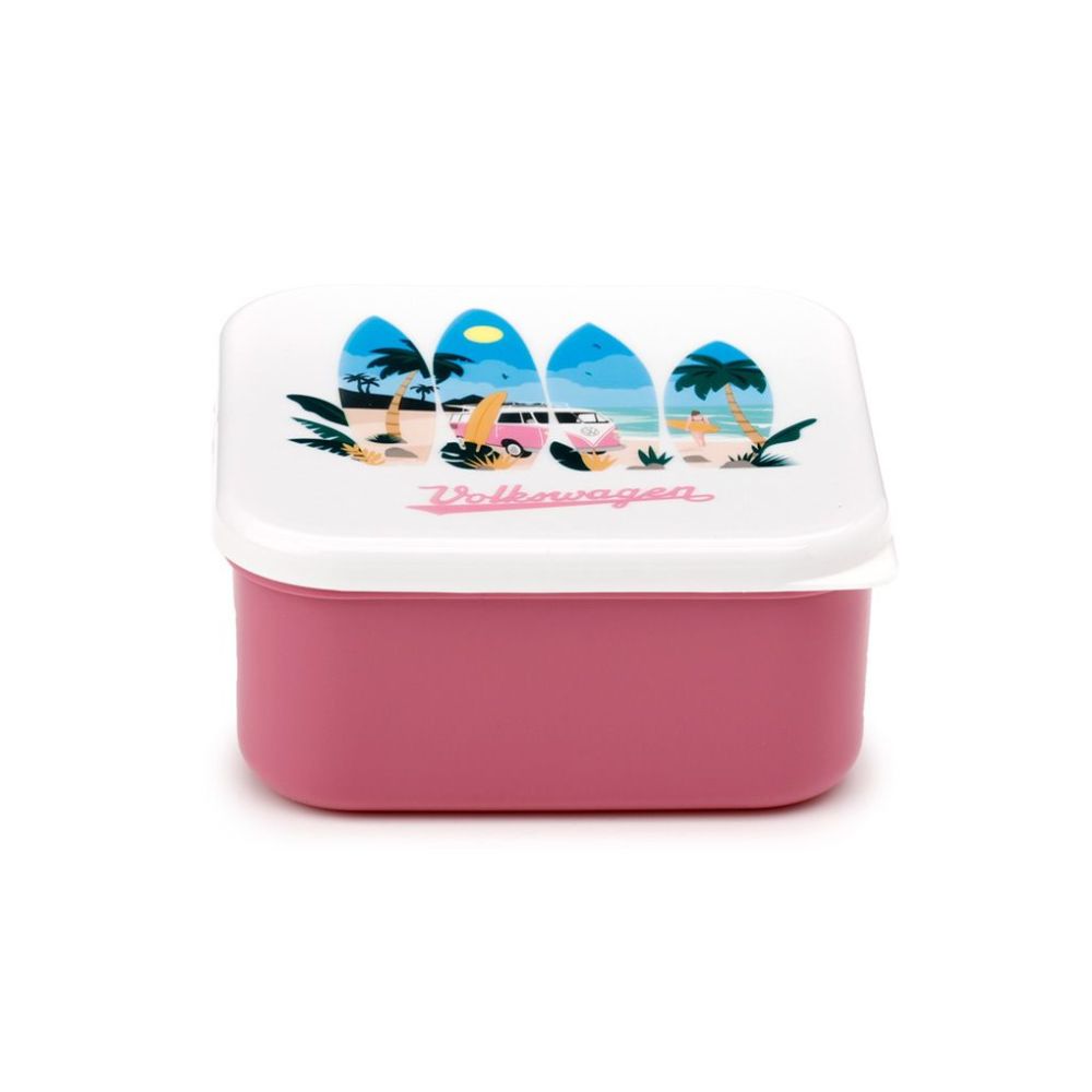 Set of 3 Lunch Box M/L/XL Volkswagen VW T1 Camper Bus Waves are Calling  Volkswagen VW's T1 Camper Bus Waves are Calling set of 3 lunchbox with sizes M, L, and XL will keep your food fresh and secure for the whole day. It features a polyester fabric for extra durability, and with closure ensures optimal storage and easy access.