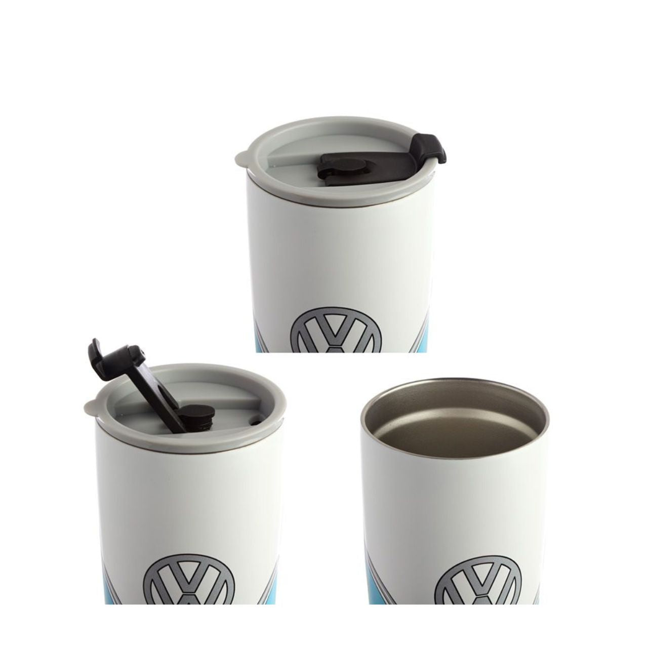 Suitable for hot and cold drinks. Keeps liquids cold for up to 8 hours or warm for up to 6 hours. The lid has a steam release valve in the centre and a secure flip up cover over the drinking hole.