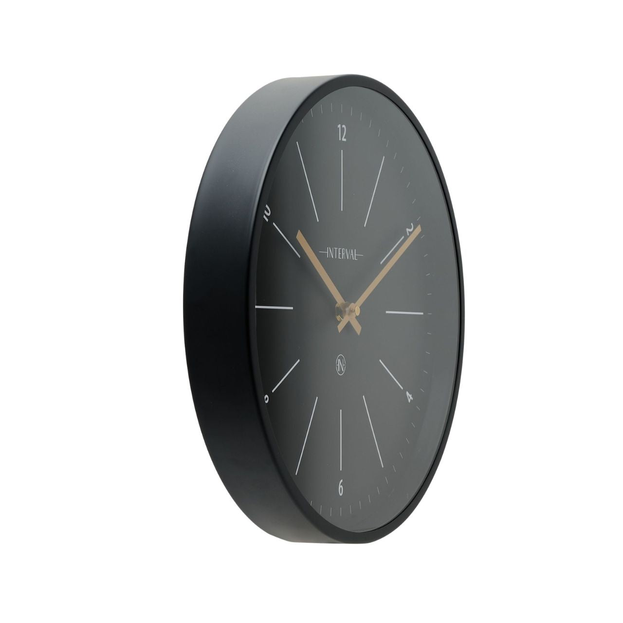 Introducing the Interval Metal Wall Clock in Black, a sleek and contemporary timepiece that combines functionality with modern design.
