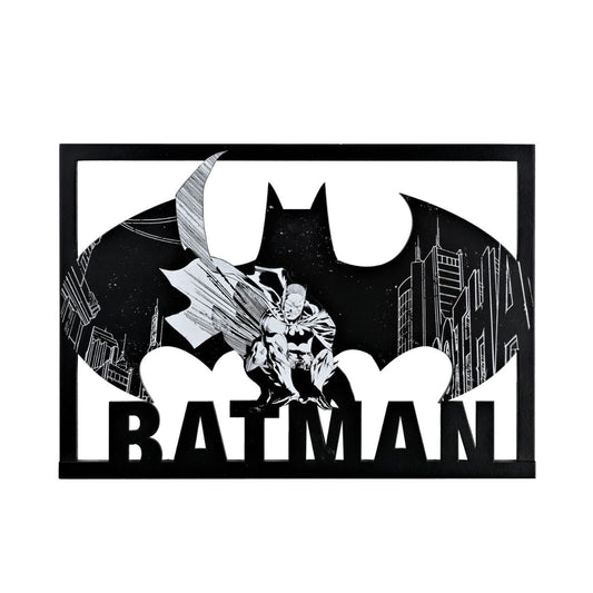Make a superhero's den with this officially licenced Batman plaque. Crafted from premium layered wood, the iconic winged Batman logo takes centre stage. A must-have piece for fans of the Caped Crusader, this plaque adds a touch of gothic flair and intrigue to any wall.