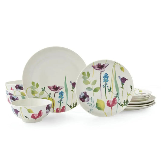 Bring sunshine to your table with vibrant hues and painterly florals