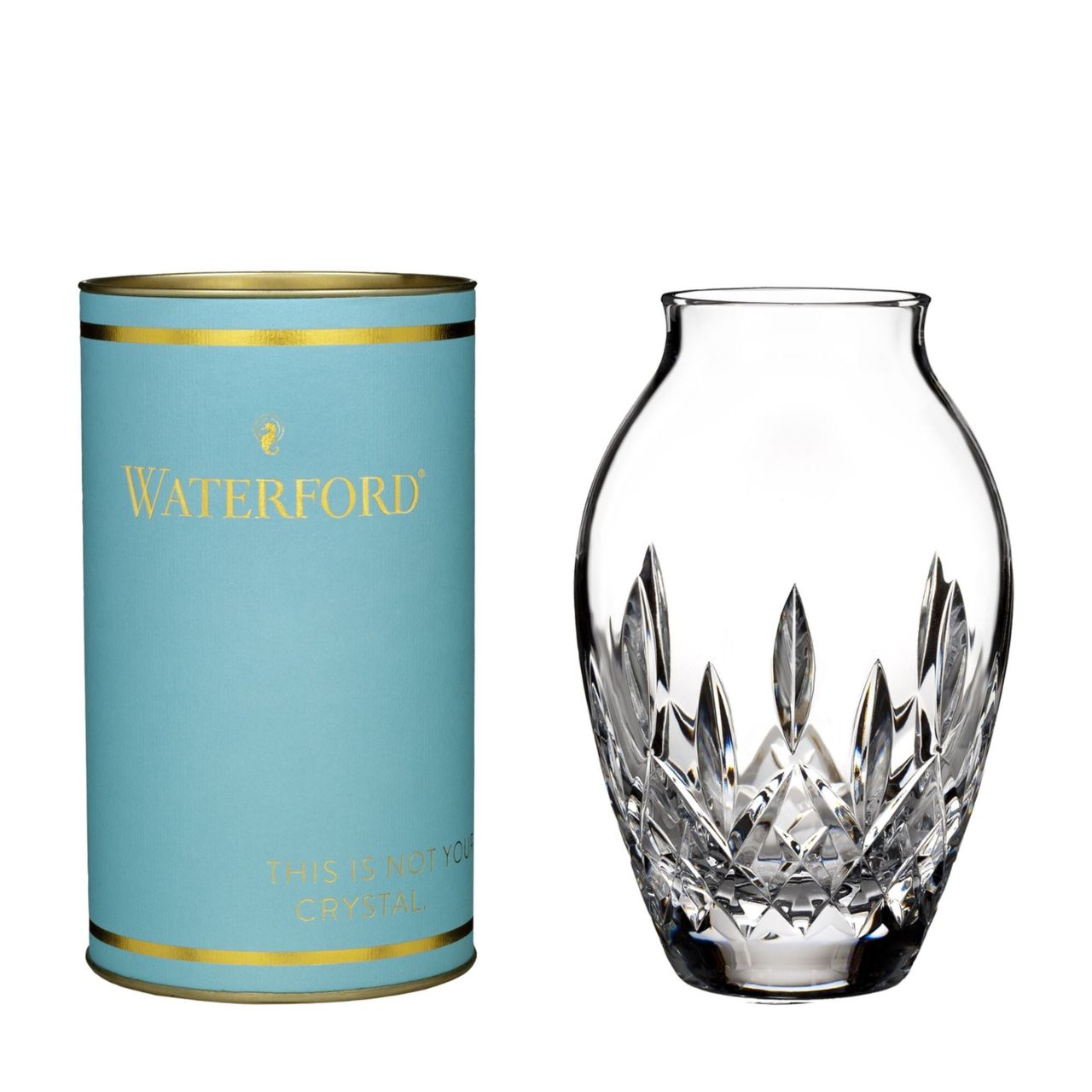 Giftology Lismore Candy 13cm Bud Vase by Waterford  The Giftology collection features Waterford's best crystal gifts in compelling gift boxes designed in 5 different eye-catching colour schemes with opulent gold touches. We think of Giftology as the science of gift giving in a fast paced world.