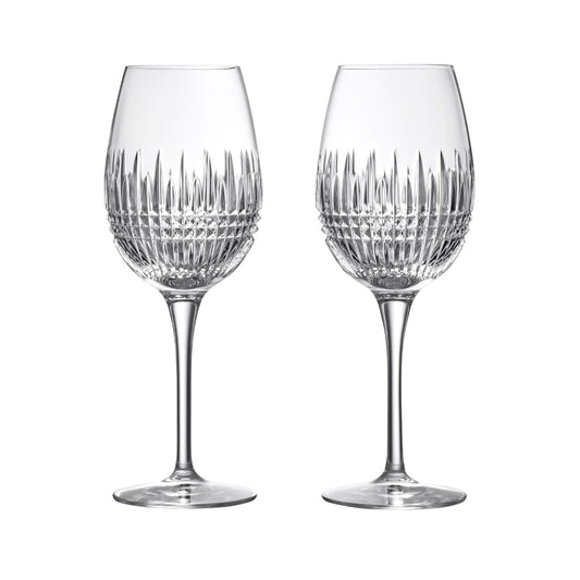 Waterford Crystal Lismore Diamond Essence Goblet Pair  This classic Lismore Diamond Essence Goblet Pair from Waterford offer the perfect serve for water, juice or your favourite fruit punch, and are the ideal luxury all-purpose drinking glass for your home.