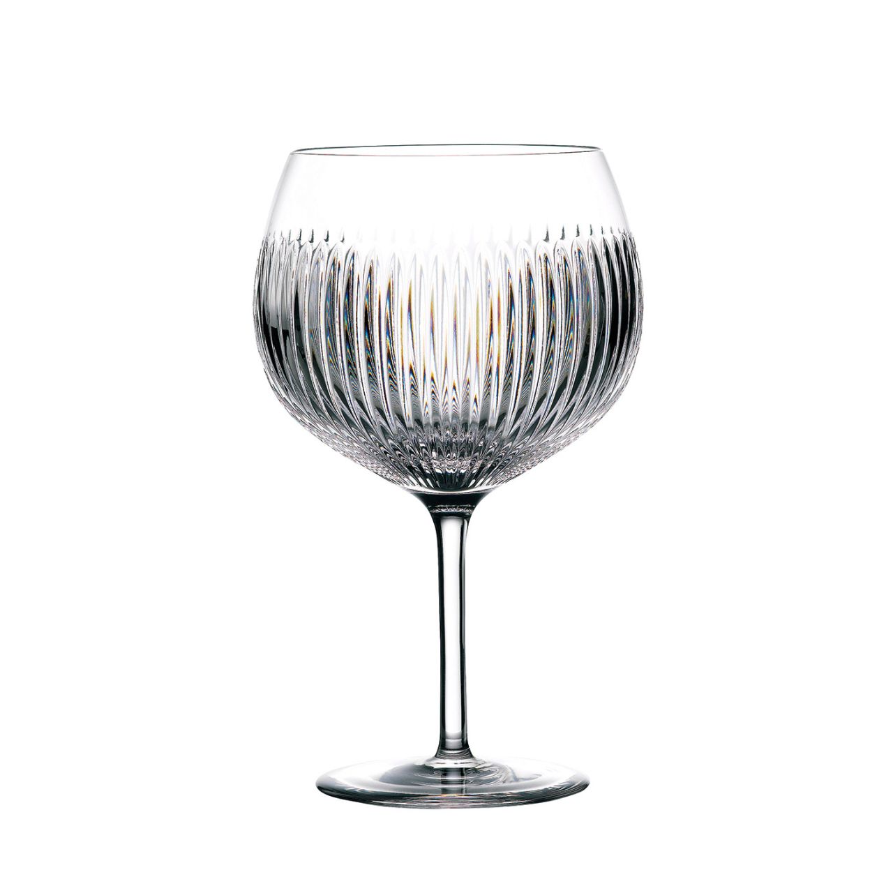 Waterford Crystal Gin Journeys Balloon Wine Glass, Set of 4  Indulge in the optimum gin experience with our striking set of four Gin Journeys Balloon Wine glasses, designed by tasting experts to enrich the aromas and botanical flavours of this iconic summer spirit. Each crystal gin balloon in this set features a delicate short stem and beautifully round bowl that traps the aromas inside the glass and allows the spirit more room to breathe - perfect for gins with a high alcohol content.