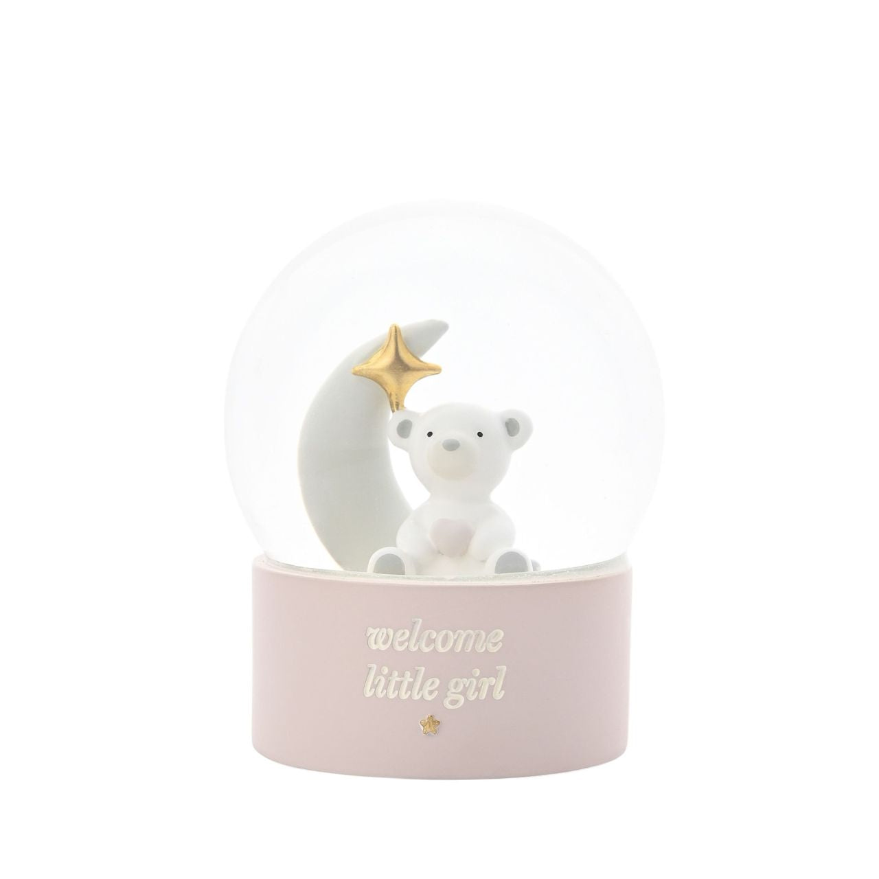 A Bambino BY JULIANA 'welcome little girl' Water Globe. Brimming with whimsical charm, this item is an enchanting addition to any nursery display.