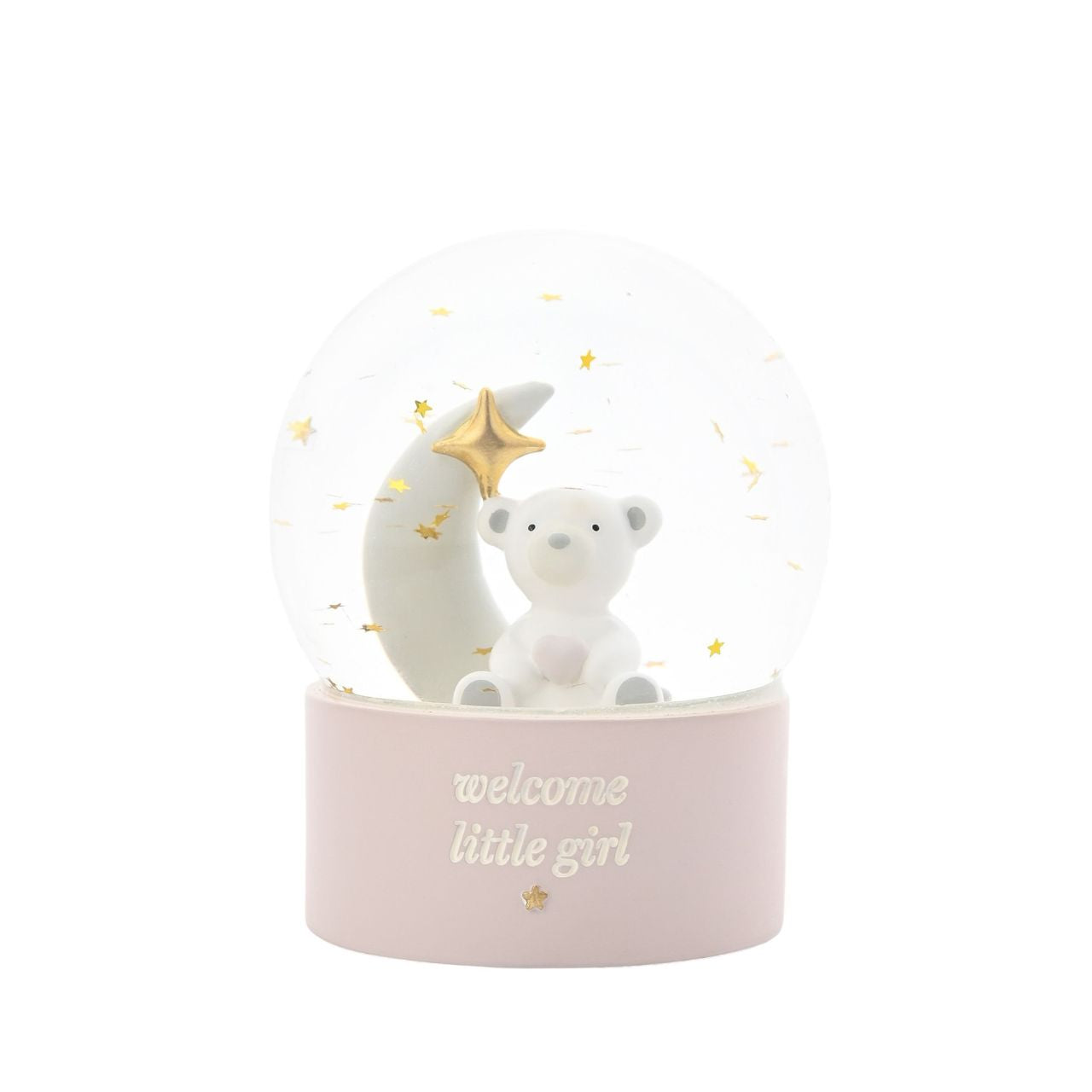 A Bambino BY JULIANA 'welcome little girl' Water Globe. Brimming with whimsical charm, this item is an enchanting addition to any nursery display.
