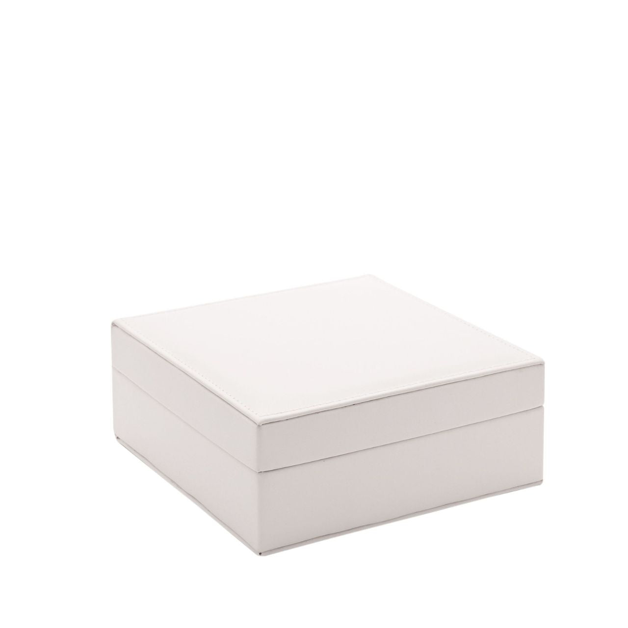 This attractive jewellery box opens to reveal a mirrored lid and nine compartments which includes a ring roll. All compartments have a luxurious cream fabric lining.