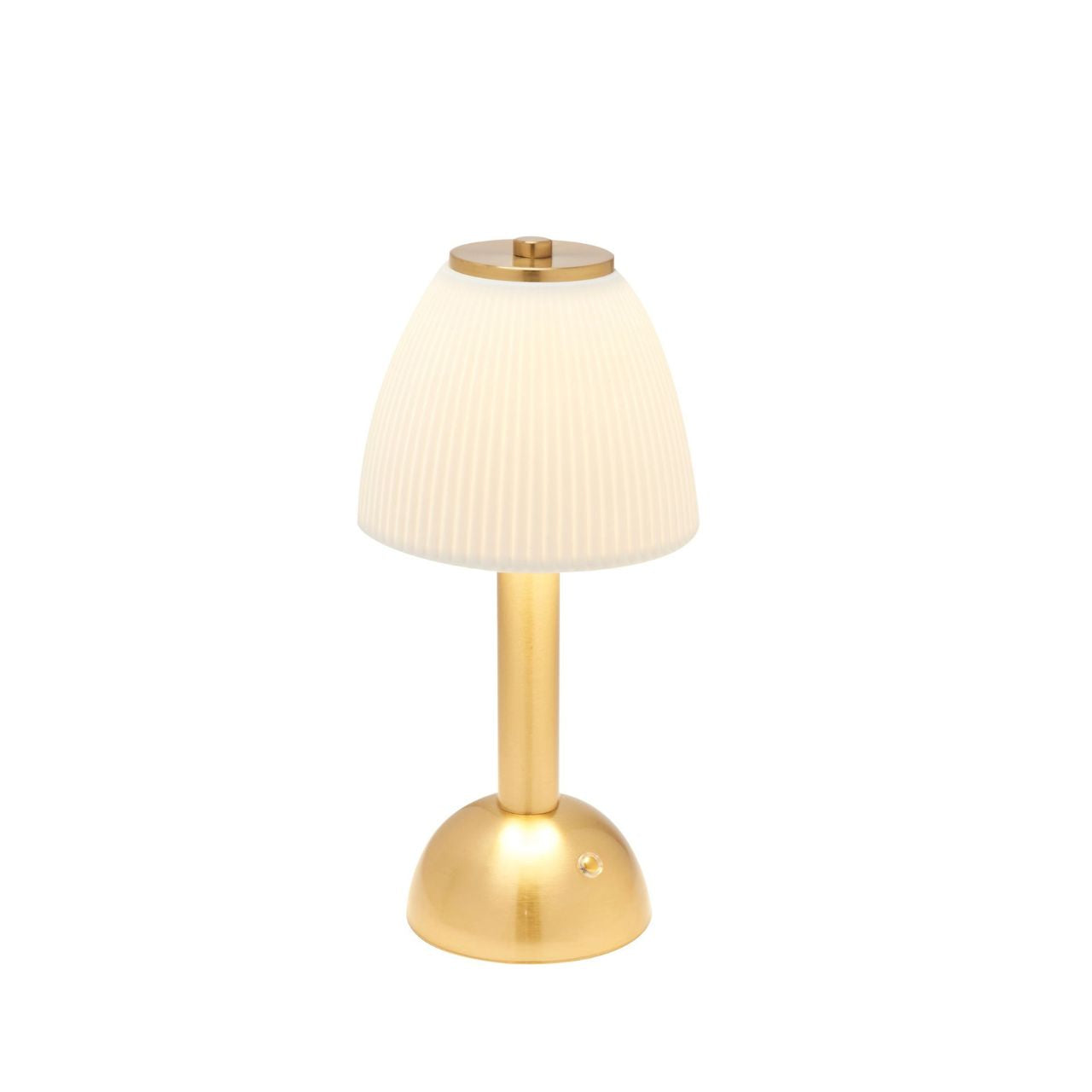 Elevate home décor with the Hestia White USB LED Touch Table Lamp, featuring a stunning design with a bronze base.