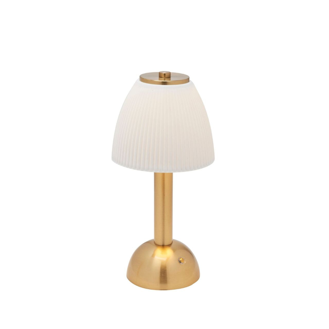 Elevate home décor with the Hestia White USB LED Touch Table Lamp, featuring a stunning design with a bronze base.