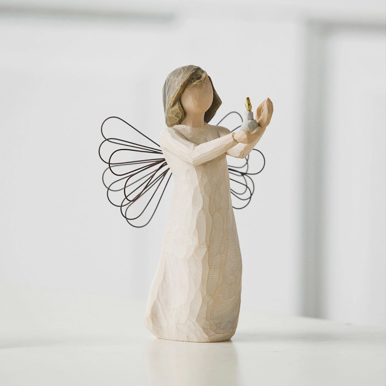 A gift to comfort and encourage hope and healing. Can be added to Nativity display. "I love the idea of lighting a candle for someone, or for a wish, or a thought... keeping it alive, carrying it forward...