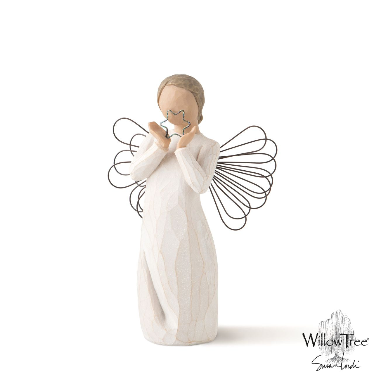 Bright Star by Willow Tree  A gift for graduate or teacher, or to celebrate special accomplishments. Can be added to the Nativity display. "Bright Star can be a congratulatory gift to a friend or child; she can be a sparkly angel for the Nativity at Christmas time.
