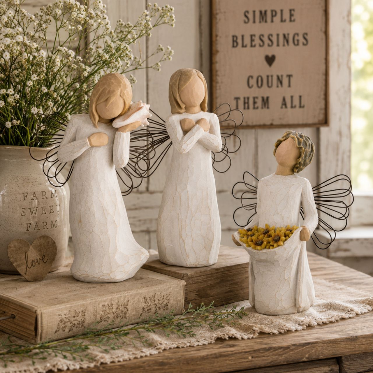 Willow Tree is an intimate line of figurative sculptures representing sentiments of love, closeness, healing, courage, hope...all the emotions we encounter in life.