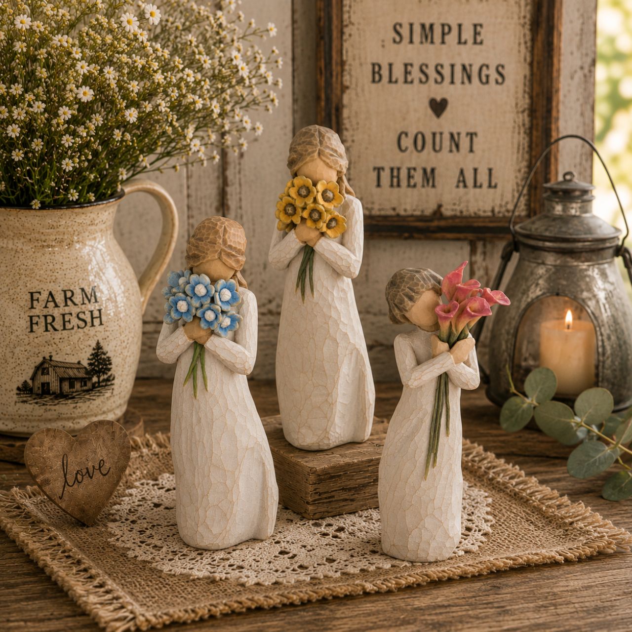 Willow Tree is an intimate line of figurative sculptures representing sentiments of love, closeness, healing, courage, hope...all the emotions we encounter in life.