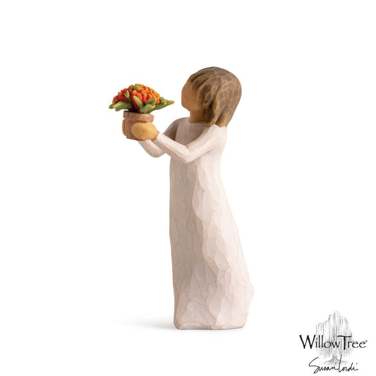 Willow Tree Little Things  Willow Tree is an intimate line of figurative sculptures representing sentiments of love, closeness, healing, courage, hope...all the emotions we encounter in life. "It's the little things we do that make a big difference" - Susan Lordi.