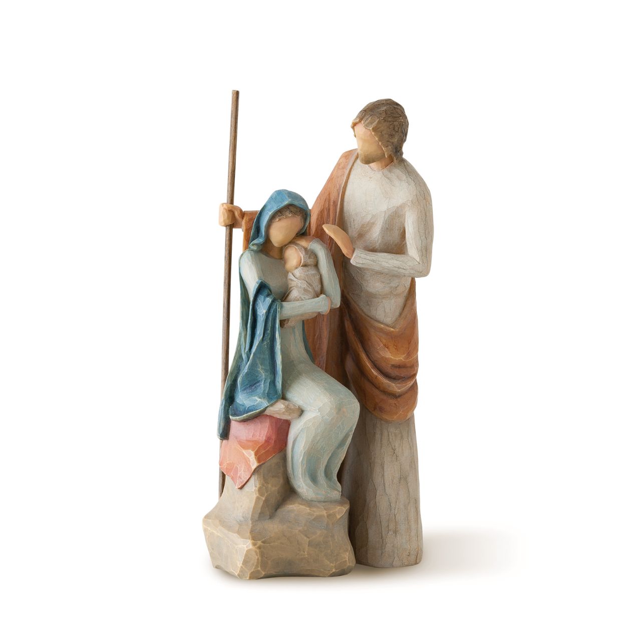 Willow Tree is an intimate line of figurative sculptures representing sentiments of love, closeness, healing, courage, hope...all the emotions we encounter in life. In response to requests for a small-scale nativity, Susan created this intimate rendering, measuring 19.0cm tall sculpture.