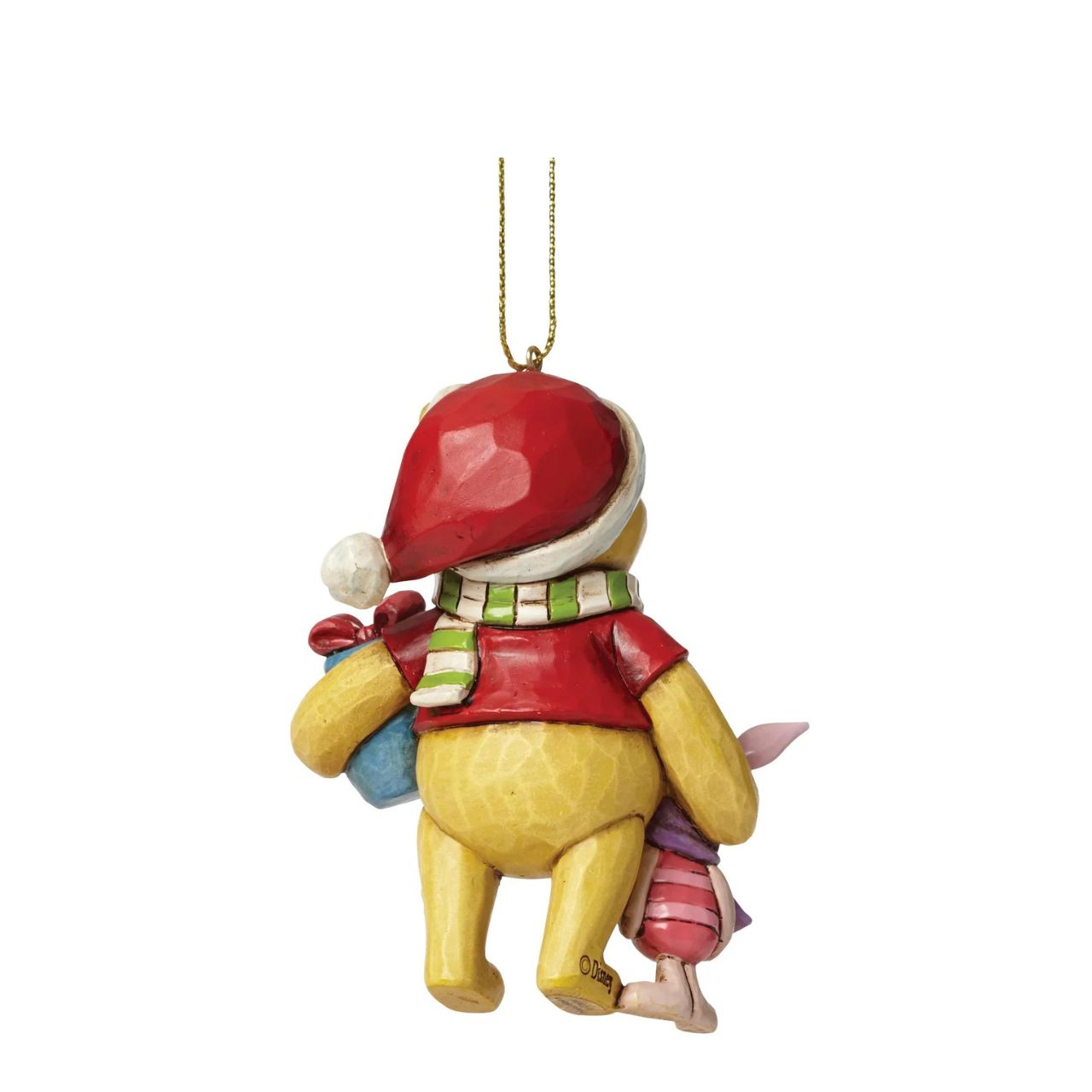 Disney Traditions Winnie the Pooh and Piglet Hanging Ornament  Add some friendship to your Christmas tree this season with Winnie the Pooh and Piglet. Designed by award-winning artist and sculptor Jim Shore. The hanging ornament is made from cast stone.