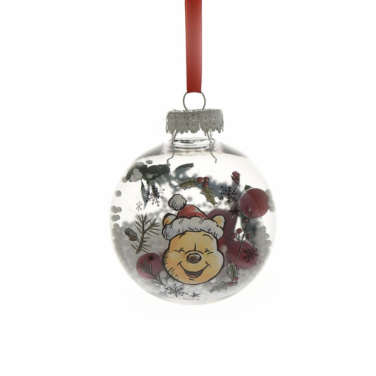 Christmas Baubles Winnie the Pooh Set of 4  Make any tree a little more special this year by welcoming the warmth of Winnie the Pooh into the home. With heart-warming illustrations of the most recognisable characters, this set of baubles is sure to bring a smile to any little one's face.