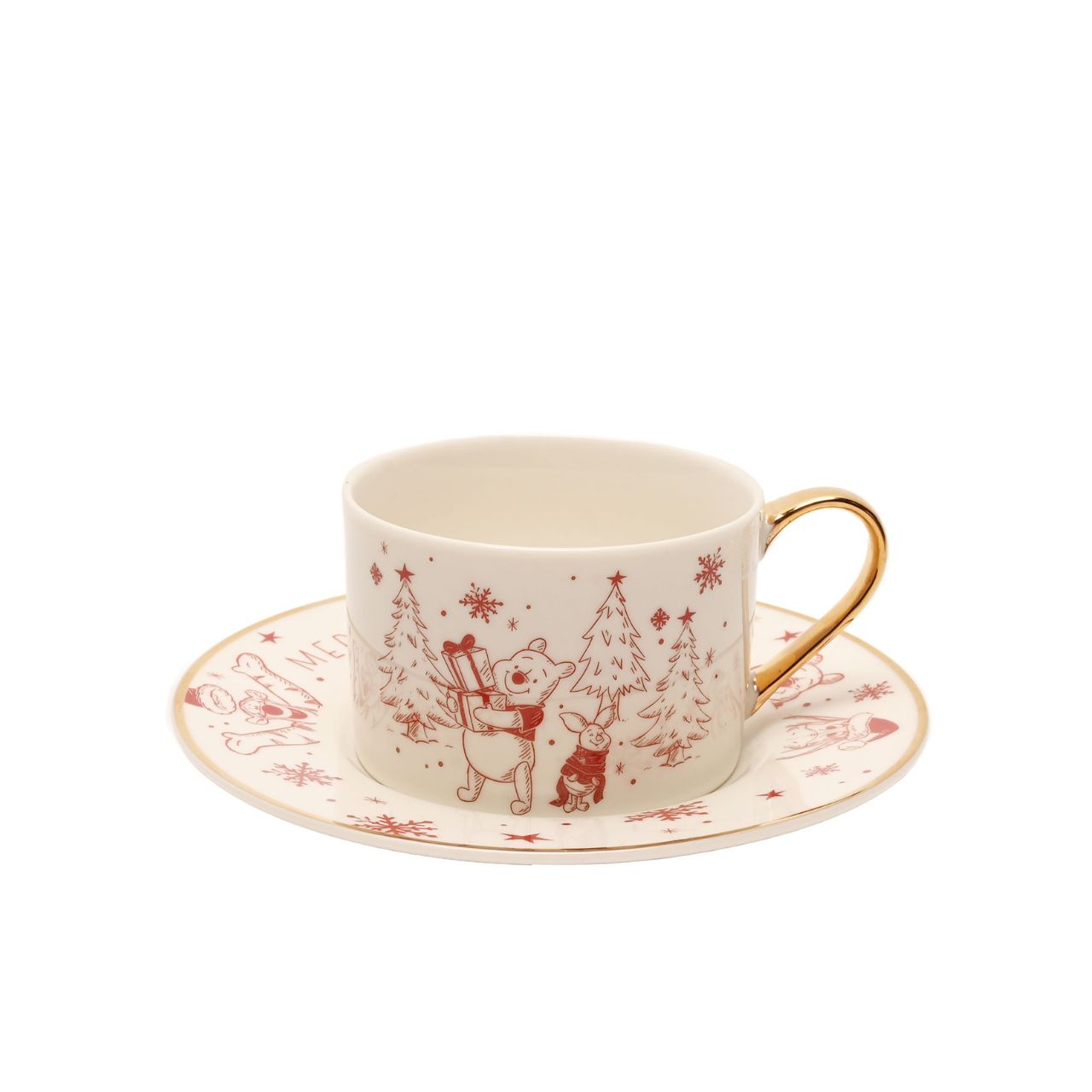 Winnie the Pooh Christmas Cup & Saucer Set  This Winnie the Pooh cup and saucer set would make a heart-warming gift to a Disney fan this year. With delightful festive illustrations of Winnie, Tigger, Piglet, and Eeyore, these are sure to bring a smile to their face on Christmas morning.