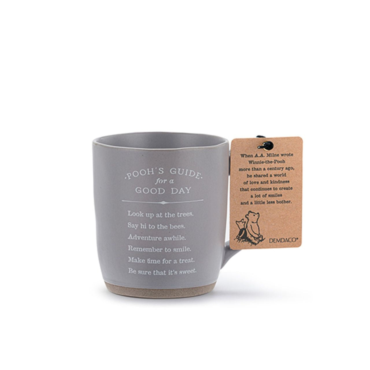 Start your day with a smile using the charming Winnie the Pooh Good Day Mug from Demdaco. Featuring the beloved bear and an uplifting message, this delightful mug brightens your morning tea or coffee.