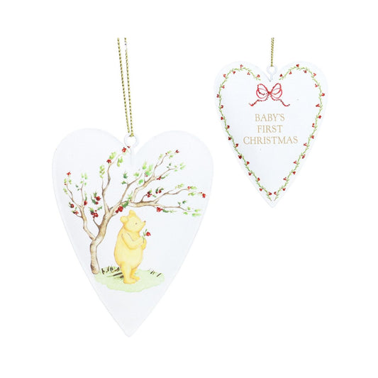 Celebrate baby's first Christmas with this charming Winnie-the-Pooh hanging ornament from Gisela Graham. Featuring the beloved character in festive design, it's the perfect keepsake for a nursery or tree.