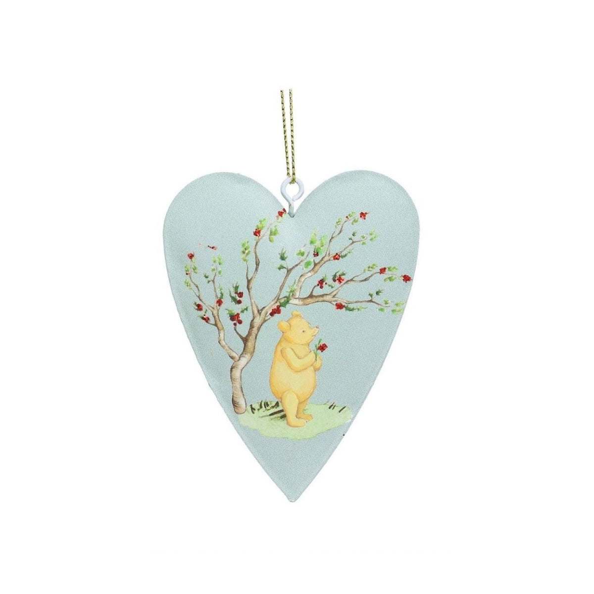 Bring timeless charm to your Christmas tree with this delightful Gisela Graham Winnie-The-Pooh &amp; Tigger hanging ornament. Featuring a whimsical star and heart design, this collectible piece celebrates beloved characters in festive style.