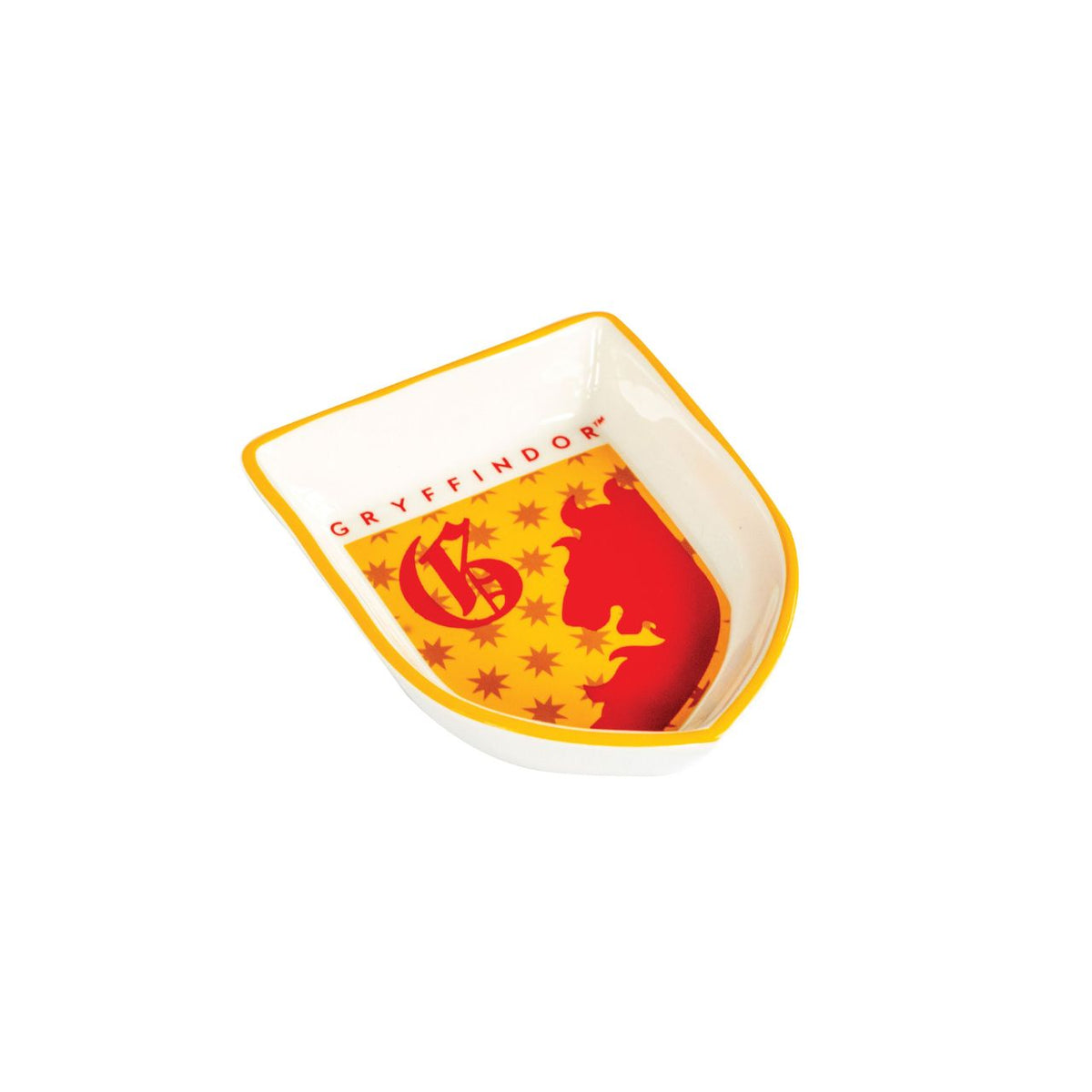 Show your house pride with the Gryffindor Trinket Dish from the Wizarding World of Harry Potter collection. Made from high quality cast stone and finished with a decal, this will be a must-have piece for any collectible of Magical memorabilia.