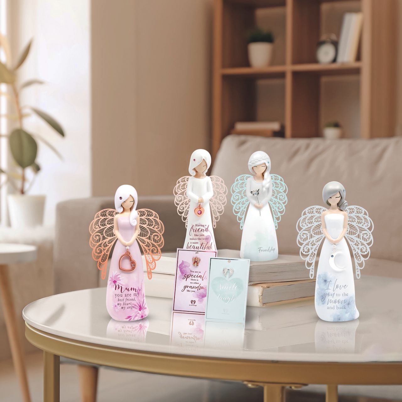 Thank You Angel Figurine - Family  Looking for a thoughtful gift that's both beautiful and meaningful? These stunning angels are the perfect way to show someone special just how much they mean to you. Standing 12.5cm tall, they are perfect as a gift and home decoration.