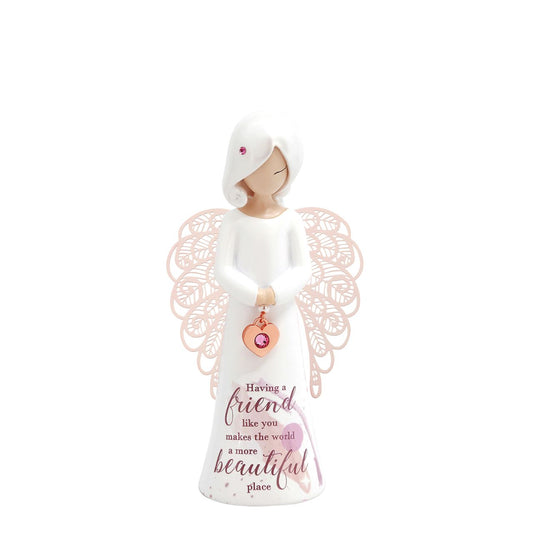 Thank You Angel Figurine - Friend Like You  "Having a friend like you makes the world a beautiful place"  Looking for a thoughtful gift that's both beautiful and meaningful? These stunning angels are the perfect way to show someone special just how much they mean to you.